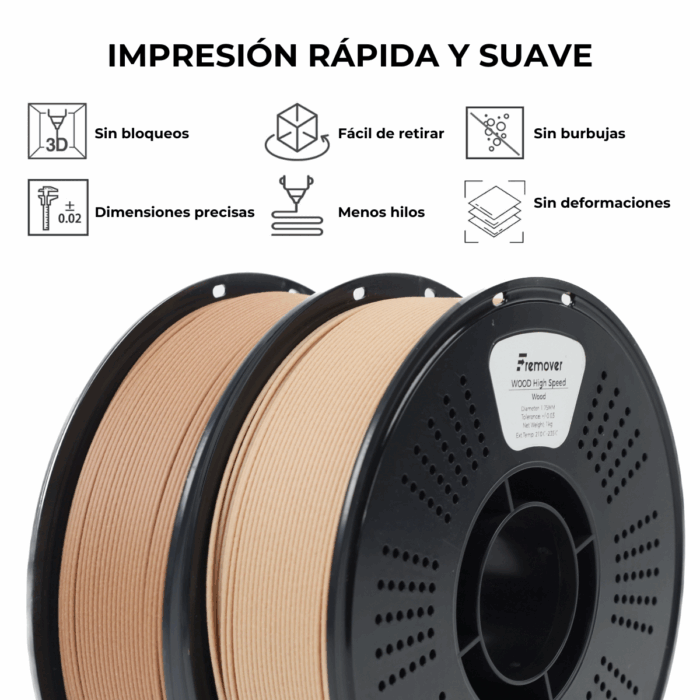 Filamento WOOD High Speed Fremover x1kg - Imagen 2