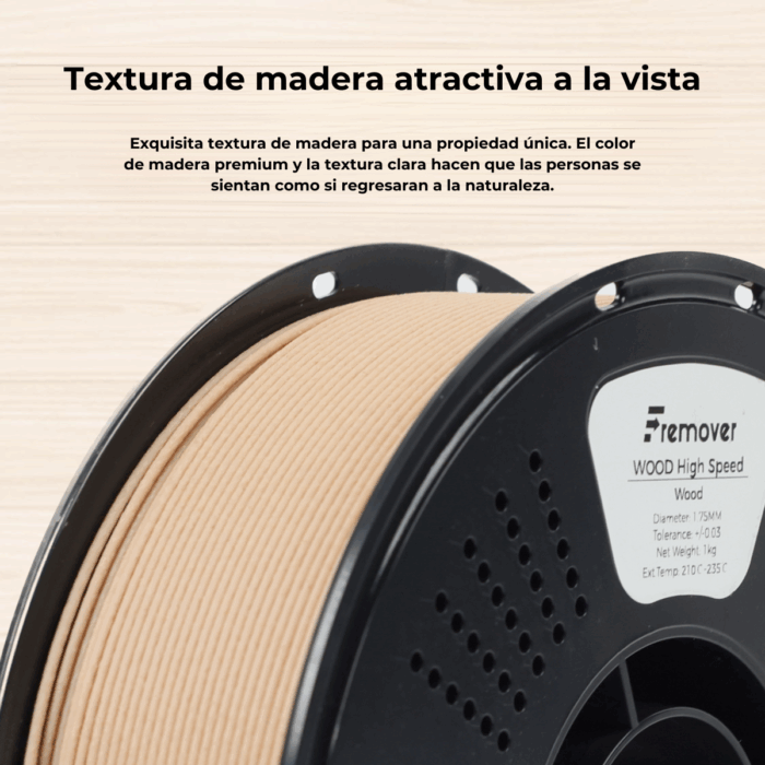 Filamento WOOD High Speed Fremover x1kg - Imagen 4