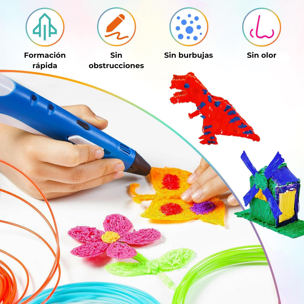 Filamento Mix PCL Small Pack Para Lápiz 3D - Imagen 4