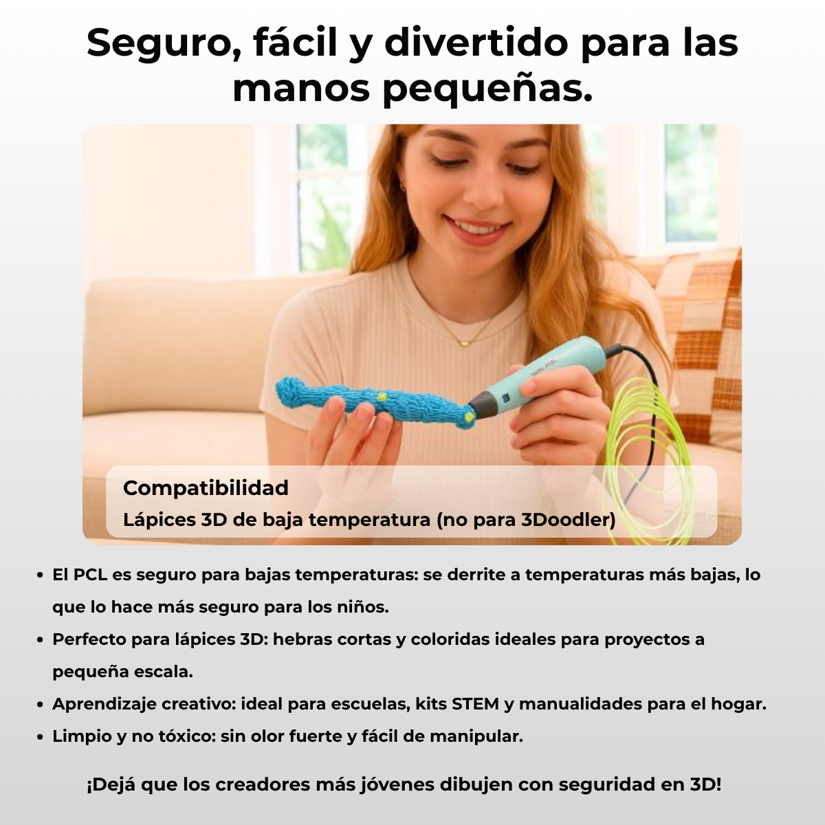 Filamento Mix PCL Small Pack Para Lápiz 3D - Imagen 6