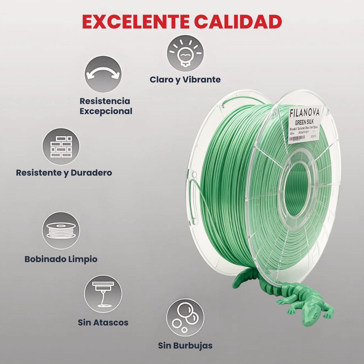 Filamento PLA SILK High Speed Filanova x 1Kg - Imagen 7